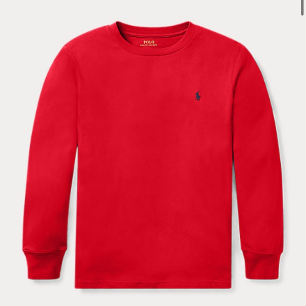 Red Ralph Lauren Long sleeve thermal crew shirt